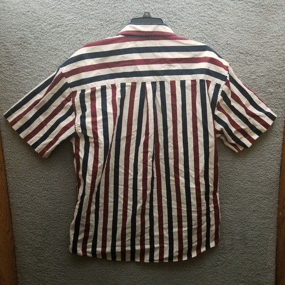 Natural Issue L RW&B Striped Multicolor Button-Down Shirt 52" 31" 10.25" - Picture 10 of 14